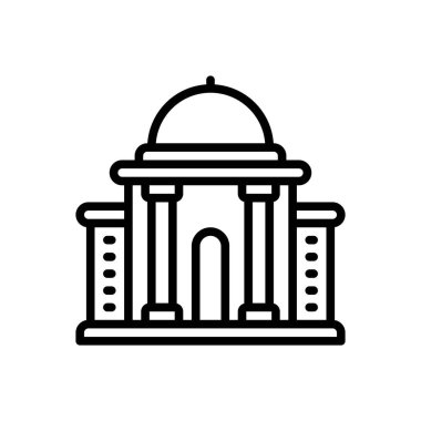 Hükümet için siyah çizgi simgesi 