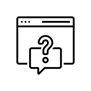 Faq için siyah çizgi simgesi 