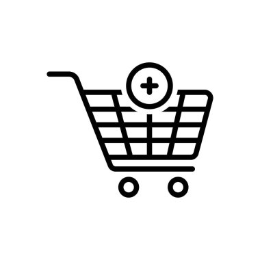 Siyah çizgi simgesi için Sepete Ekle