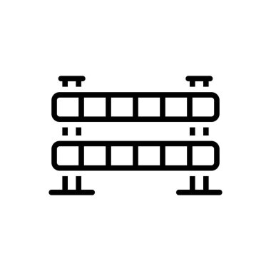 Bariyer için siyah çizgi simgesi 