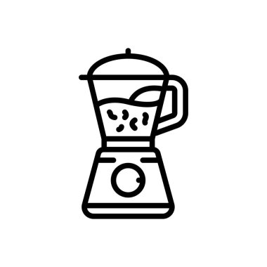 Meyve sıkacağı için siyah çizgi simgesi