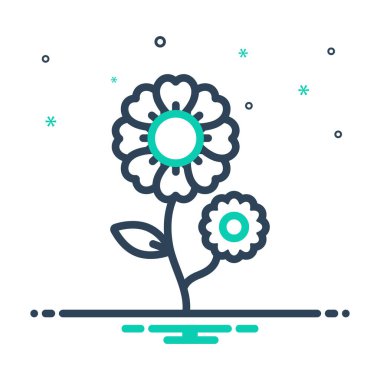 Mix icon for  flowers 