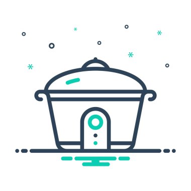 Pirinç pişirici için karıştırma simgesi