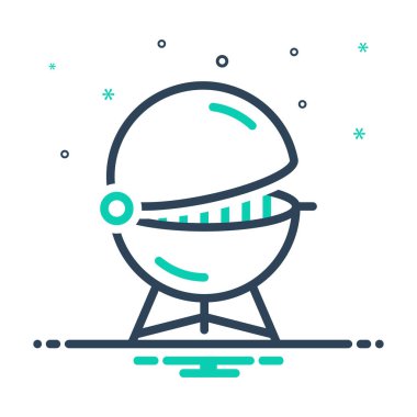 Barbekü için karıştırma simgesi 