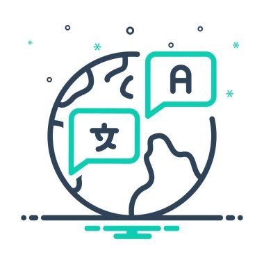 Yabancı dil için karıştırma simgesi