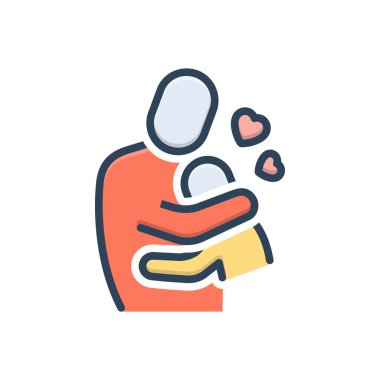 Sevgili için renk illüstrasyon simgesi 