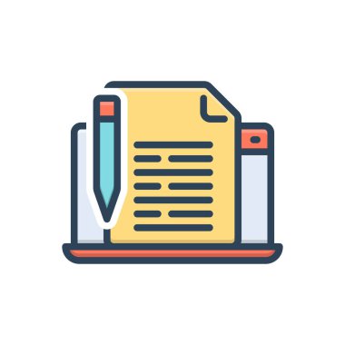 Kopyalama için renk illüstrasyon simgesi