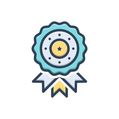 Kalite için renk illüstrasyon simgesi