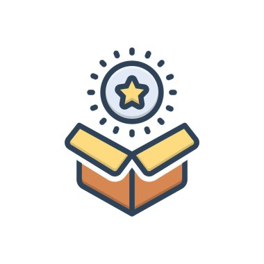 Ürün için renk illüstrasyon simgesi