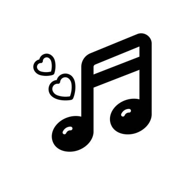 Aşk için siyah katı bir simge