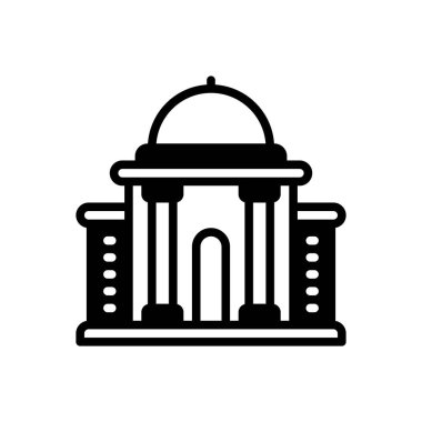 Hükümet için siyah katı simge 