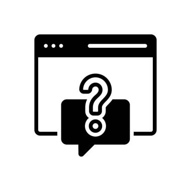 Faq için siyah katı simge 