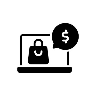 Satın almak için siyah katı simge 