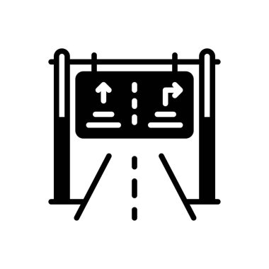 İşaret direği için siyah katı simge 