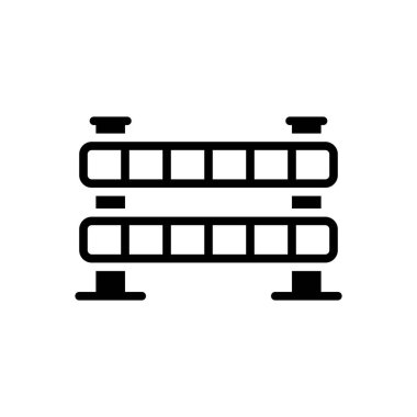 Bariyer için siyah katı simge 