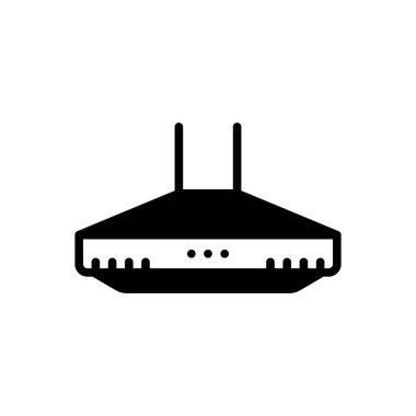 Mutfak kaputu için siyah katı simge