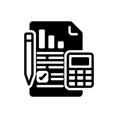 Denetleme için siyah katı simge 