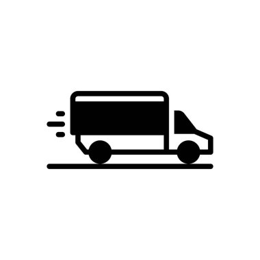 Sevkiyat için siyah katı simge 