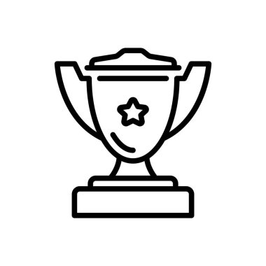 Kupa için siyah çizgi simgesi 