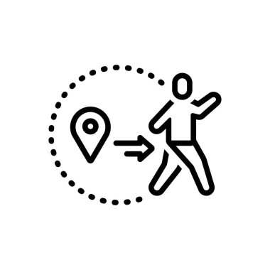 Alan dışı için siyah çizgi simgesi