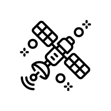 Uydu siyah çizgi simgesini 