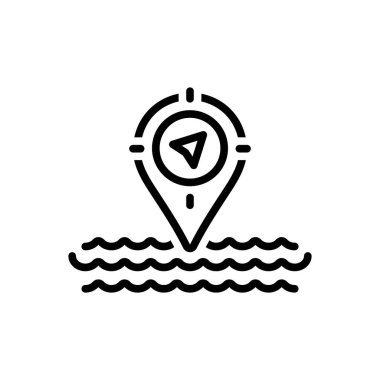 Navigasyon için siyah çizgi simgesi 