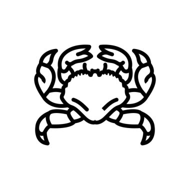 Yengeç için siyah çizgi simgesi 