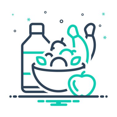 Mix icon for diet  clipart