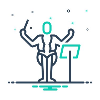 Orkestra şefi için simgeyi karıştır