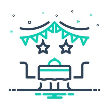 Akşam yemeği için simgeyi karıştır 