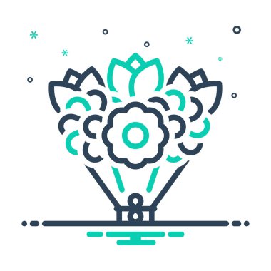 Çiçek buketi için simgeyi karıştır