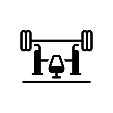 Kürsü için siyah katı simge 