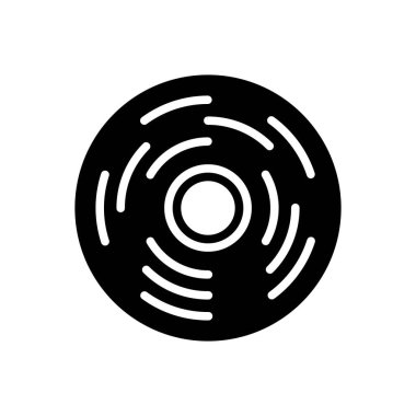 Vinil için siyah katı simge 