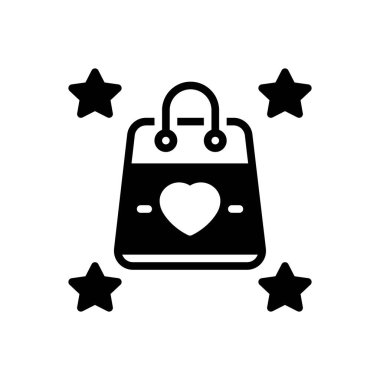 Black solid icon for souvenir  clipart