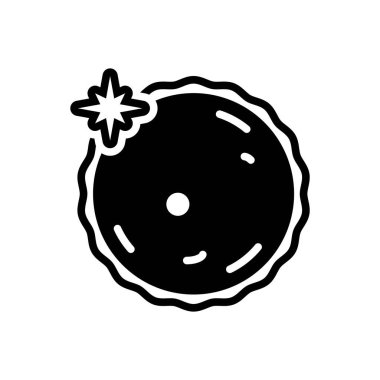 Black solid icon for eclipse clipart