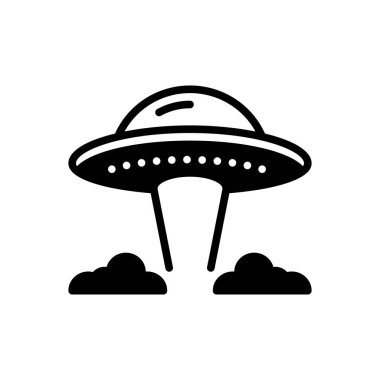UFO için siyah katı simge 