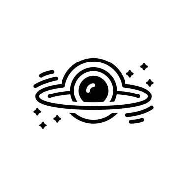 Kara delik için kara katı simge