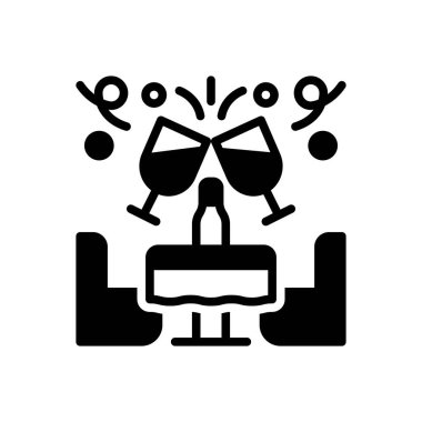 Alkışlar için siyah katı simge 