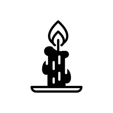 Mumlar için siyah katı simge 