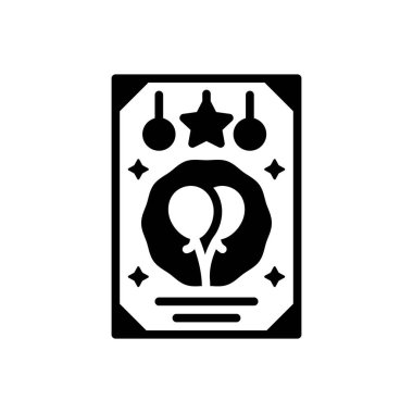 Kart için siyah katı simge 