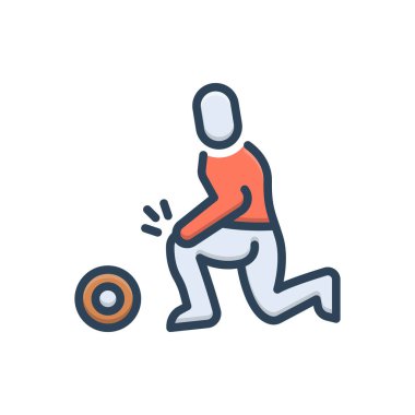 Yaralanma için renk resimleme simgesi 