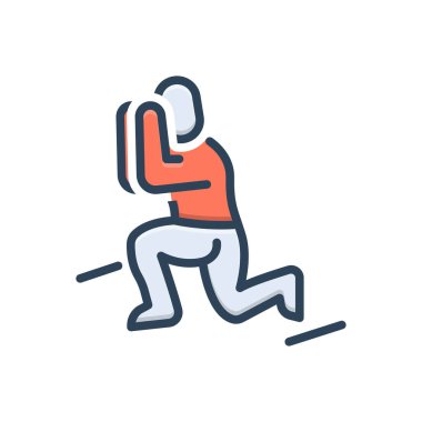 Kardiyo için renk illüstrasyon simgesi 