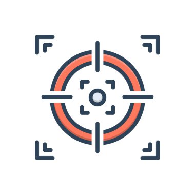 Hedef için renk illüstrasyon simgesi 