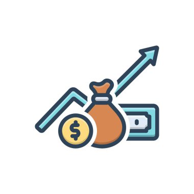 Color illustration icon for economy  clipart