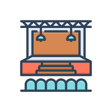 Olay için renk illüstrasyon simgesi 