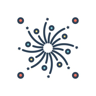 Havai fişekler için renk resimleme simgesi 