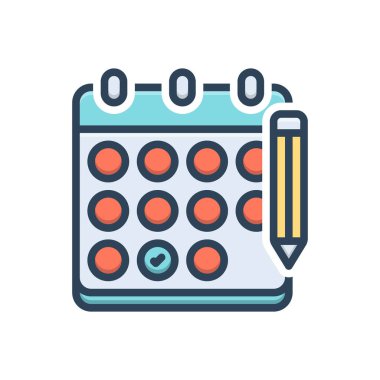 Sürpriz için renk illüstrasyon simgesi 