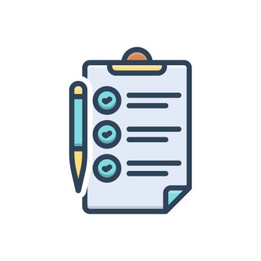 Dilekçe için renk illüstrasyon simgesi 