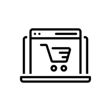 Ticaret için siyah çizgi simgesi