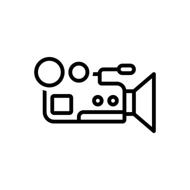 Kamera için siyah çizgi simgesi 